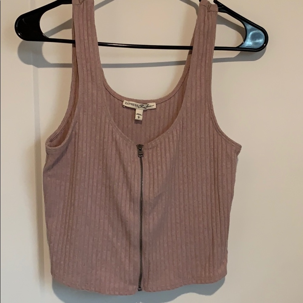 Express zip up crop top